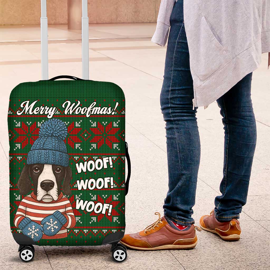 Great Dane Woofmas Christmas Luggage Cover Funny Xmas Holiday Patterns - Wonder Print Shop