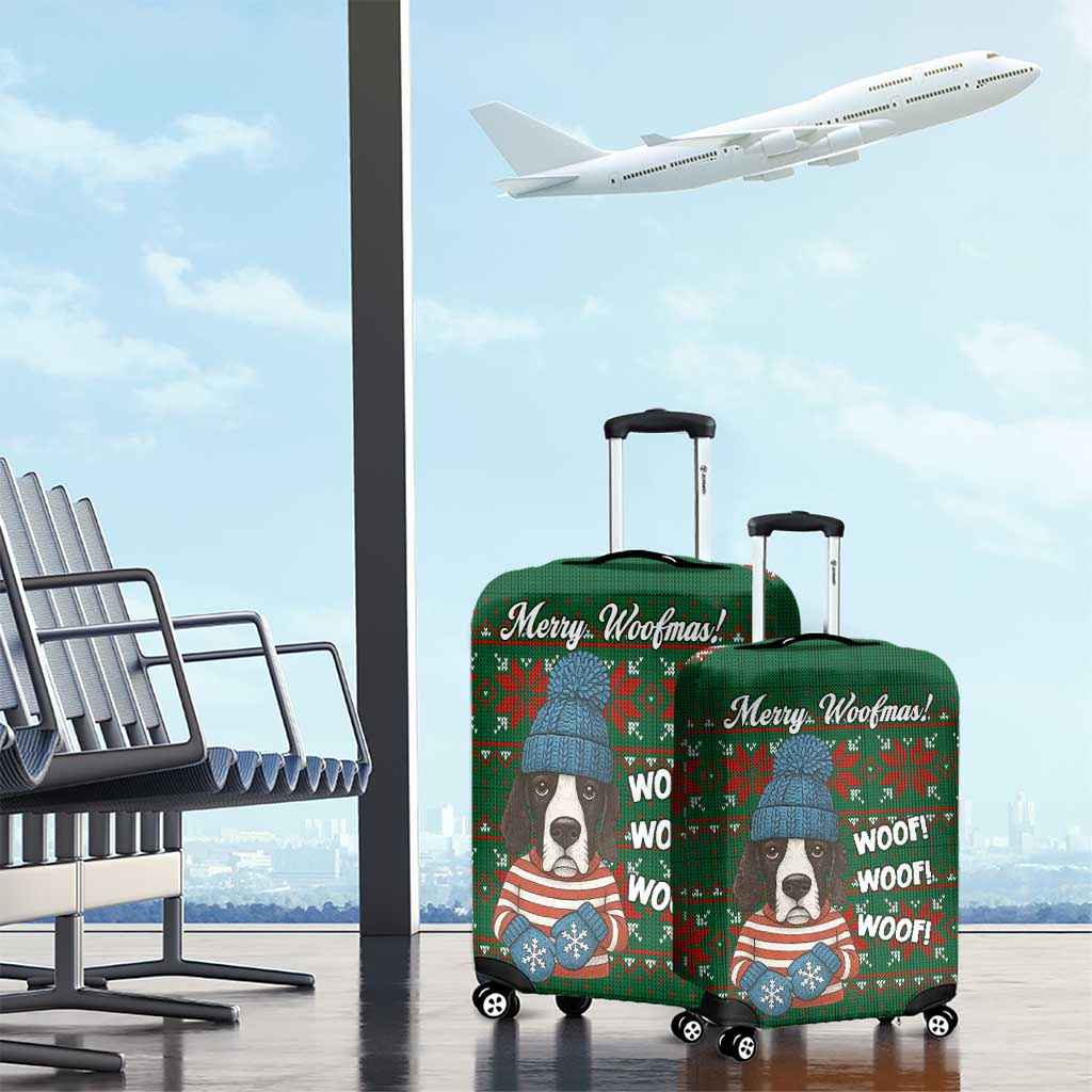 Great Dane Woofmas Christmas Luggage Cover Funny Xmas Holiday Patterns - Wonder Print Shop
