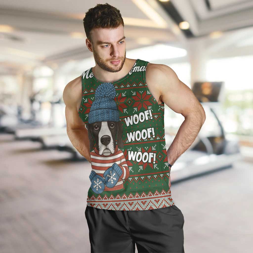 Great Dane Woofmas Christmas Men Tank Top Funny Xmas Holiday Patterns - Wonder Print Shop