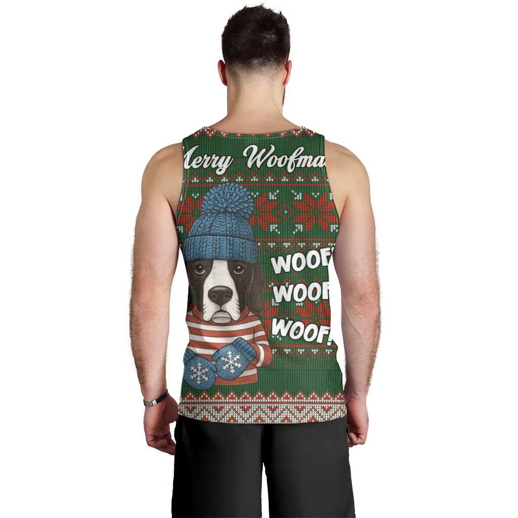 Great Dane Woofmas Christmas Men Tank Top Funny Xmas Holiday Patterns - Wonder Print Shop