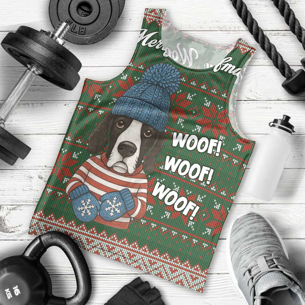 Great Dane Woofmas Christmas Men Tank Top Funny Xmas Holiday Patterns - Wonder Print Shop