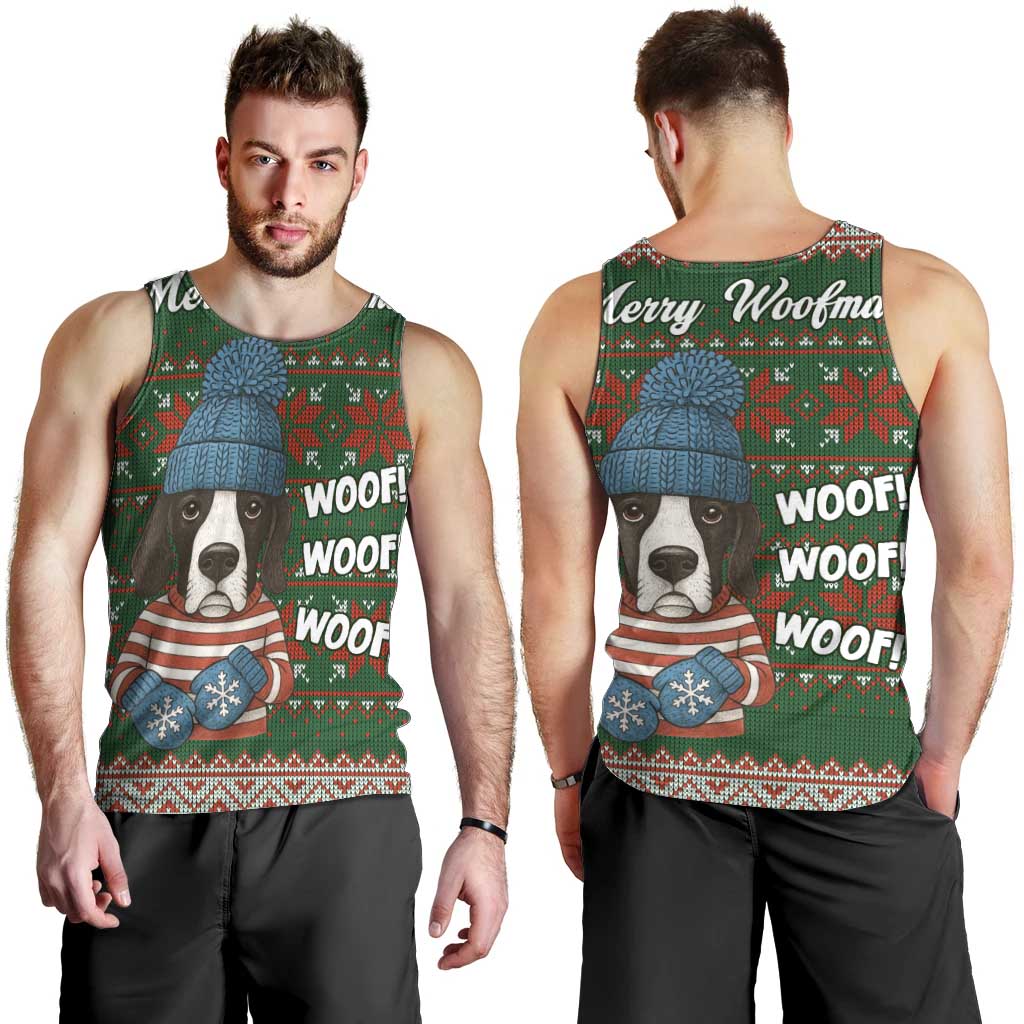 Great Dane Woofmas Christmas Men Tank Top Funny Xmas Holiday Patterns - Wonder Print Shop