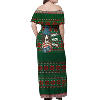 Great Dane Woofmas Christmas Off Shoulder Maxi Dress Funny Xmas Holiday Patterns - Wonder Print Shop