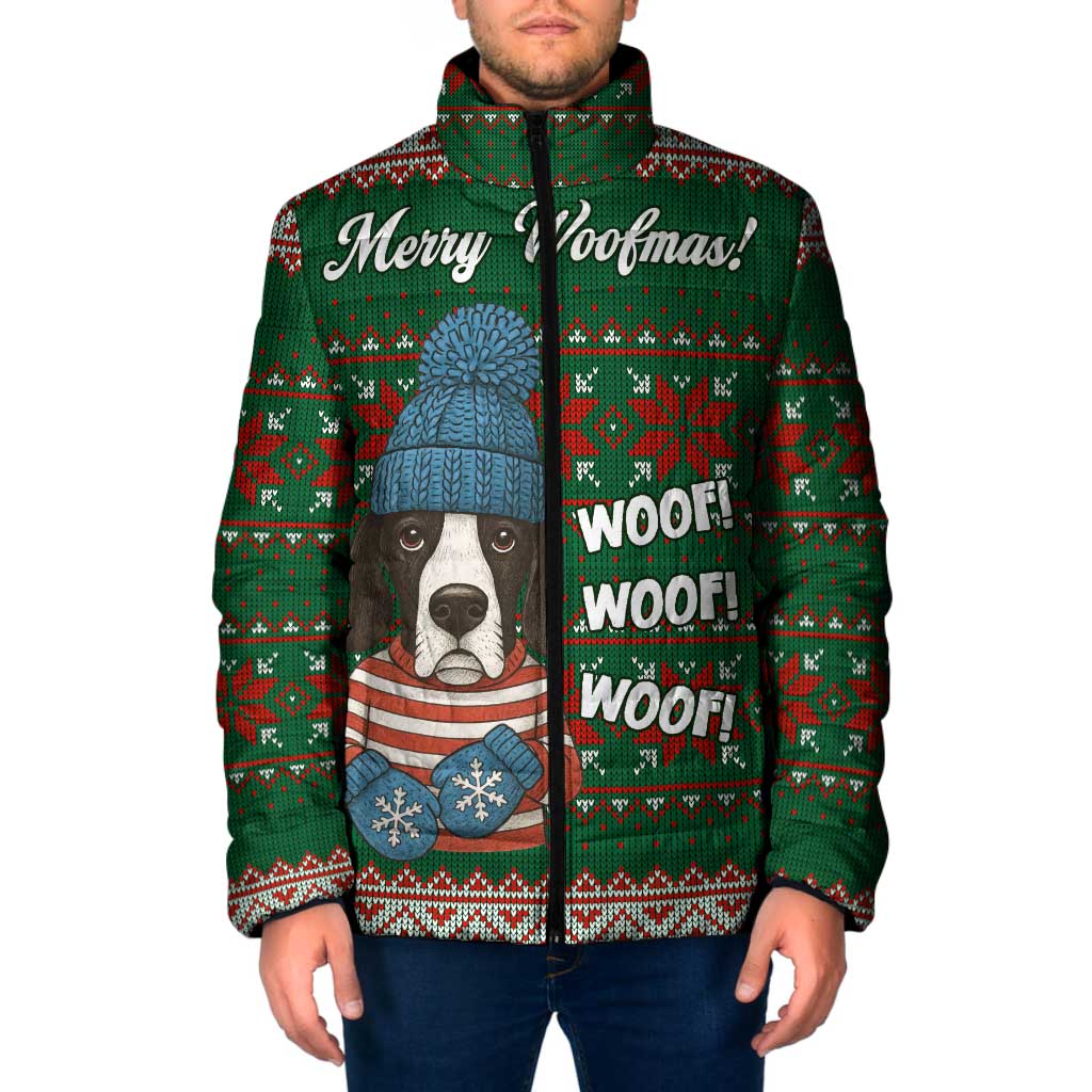 Great Dane Woofmas Christmas Padded Jacket Funny Xmas Holiday Patterns - Wonder Print Shop