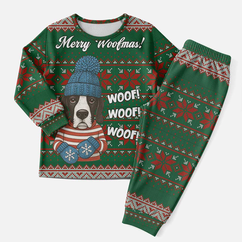 Great Dane Woofmas Christmas Pajama Set Funny Xmas Holiday Patterns - Wonder Print Shop