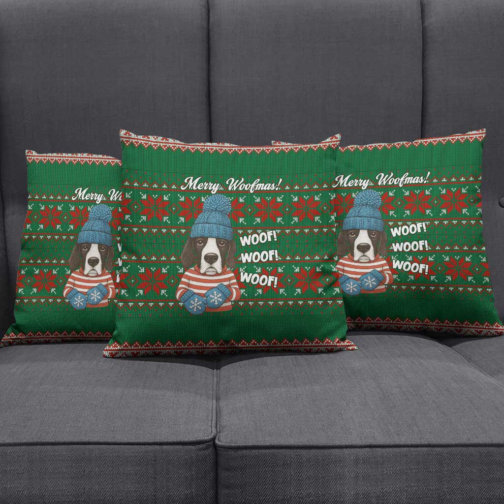 Great Dane Woofmas Christmas Pillow Cover Funny Xmas Holiday Patterns - Wonder Print Shop