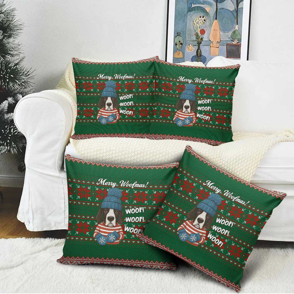 Great Dane Woofmas Christmas Pillow Cover Funny Xmas Holiday Patterns - Wonder Print Shop