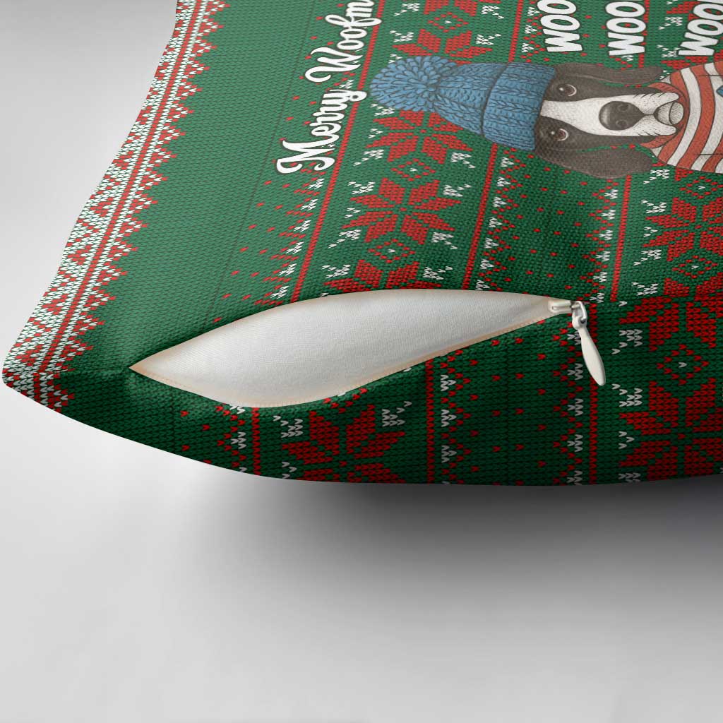 Great Dane Woofmas Christmas Pillow Cover Funny Xmas Holiday Patterns - Wonder Print Shop