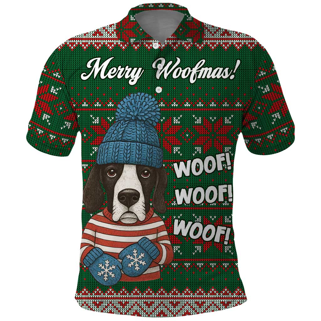 Great Dane Woofmas Christmas Polo Shirt Funny Xmas Holiday Patterns - Wonder Print Shop