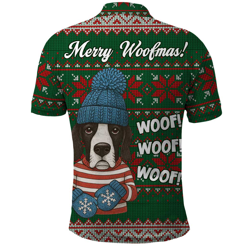 Great Dane Woofmas Christmas Polo Shirt Funny Xmas Holiday Patterns - Wonder Print Shop
