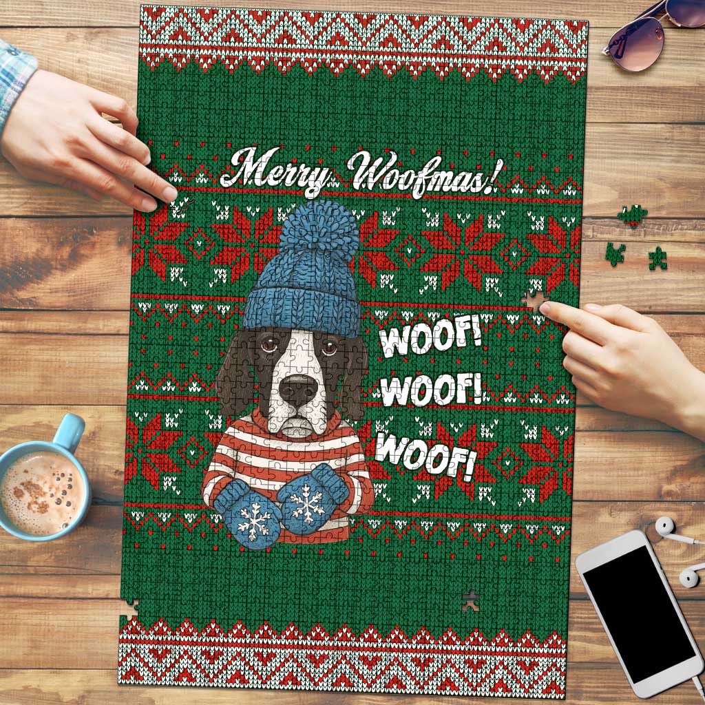 Great Dane Woofmas Christmas Puzzle Funny Xmas Holiday Patterns - Wonder Print Shop