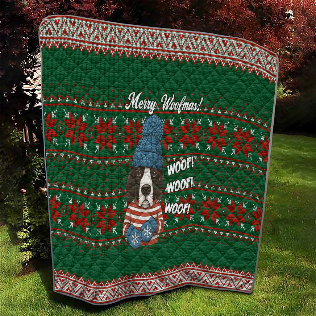 Great Dane Woofmas Christmas Quilt Funny Xmas Holiday Patterns - Wonder Print Shop
