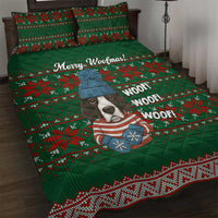 Great Dane Woofmas Christmas Quilt Bed Set Funny Xmas Holiday Patterns - Wonder Print Shop