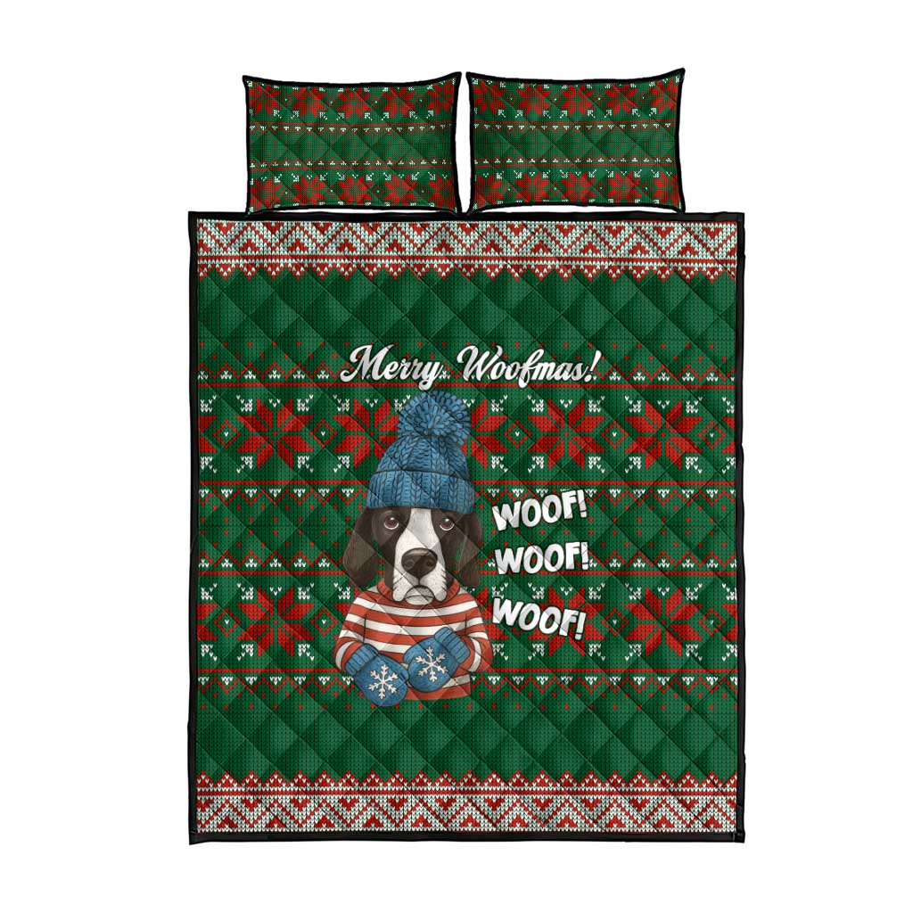 Great Dane Woofmas Christmas Quilt Bed Set Funny Xmas Holiday Patterns - Wonder Print Shop