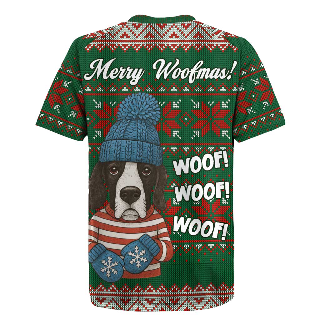 Great Dane Woofmas Christmas Rugby Jersey Funny Xmas Holiday Patterns - Wonder Print Shop