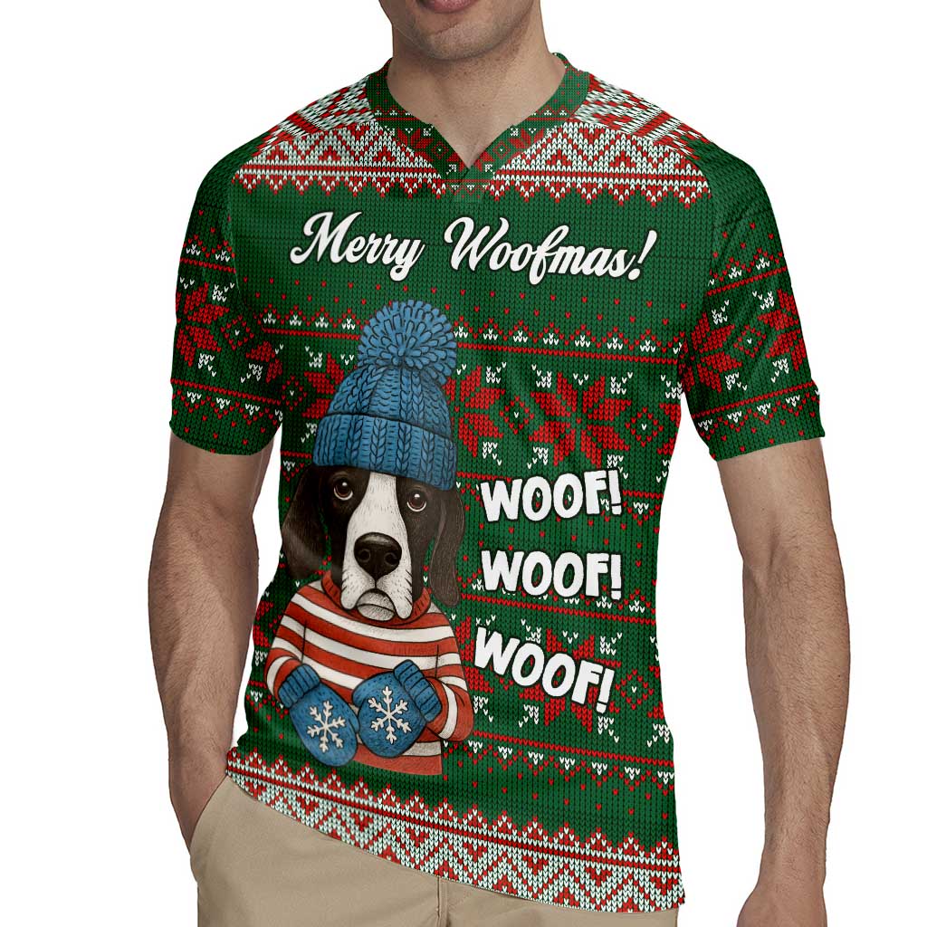 Great Dane Woofmas Christmas Rugby Jersey Funny Xmas Holiday Patterns - Wonder Print Shop