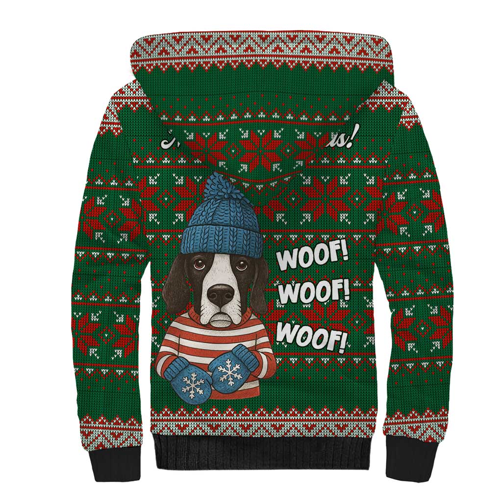 Great Dane Woofmas Christmas Sherpa Hoodie Funny Xmas Holiday Patterns - Wonder Print Shop