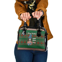 Great Dane Woofmas Christmas Shoulder Handbag Funny Xmas Holiday Patterns - Wonder Print Shop