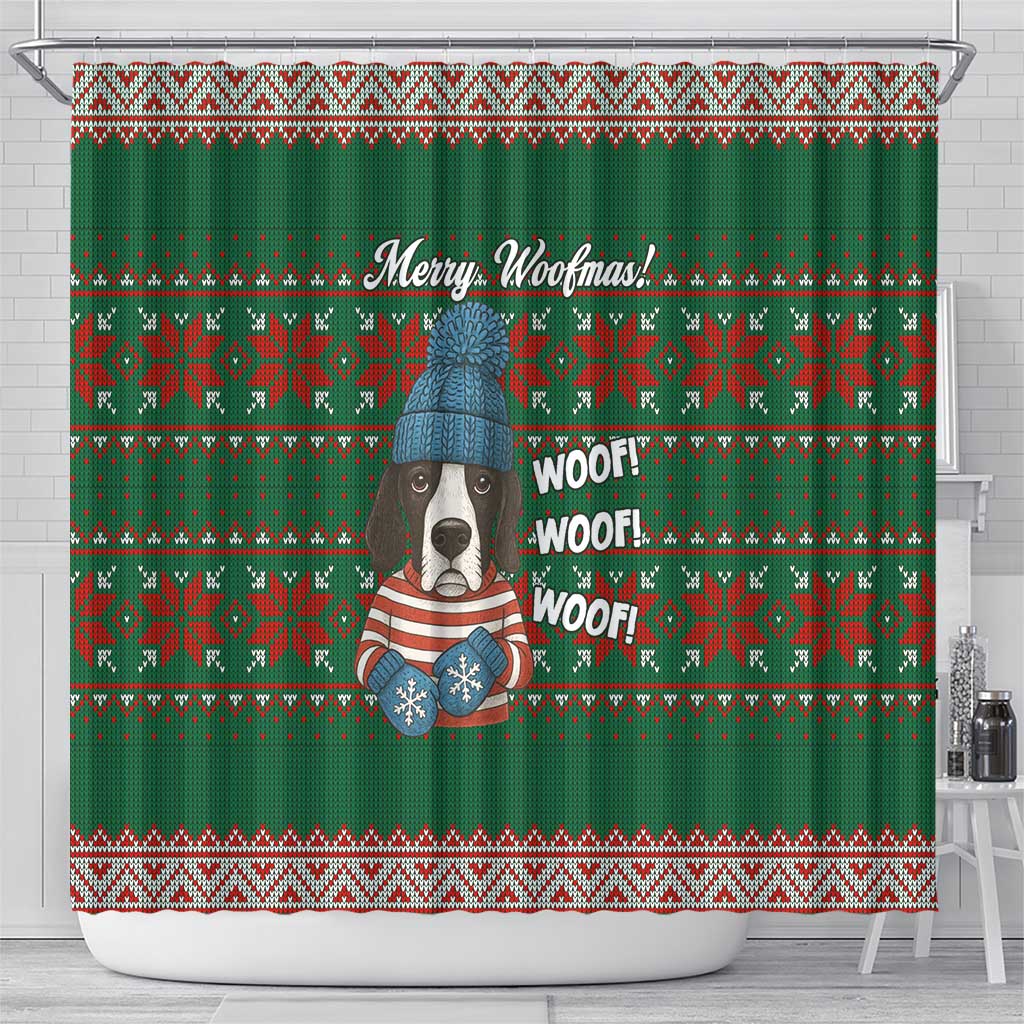 Great Dane Woofmas Christmas Shower Curtain Funny Xmas Holiday Patterns - Wonder Print Shop