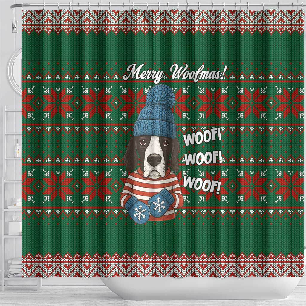 Great Dane Woofmas Christmas Shower Curtain Funny Xmas Holiday Patterns - Wonder Print Shop