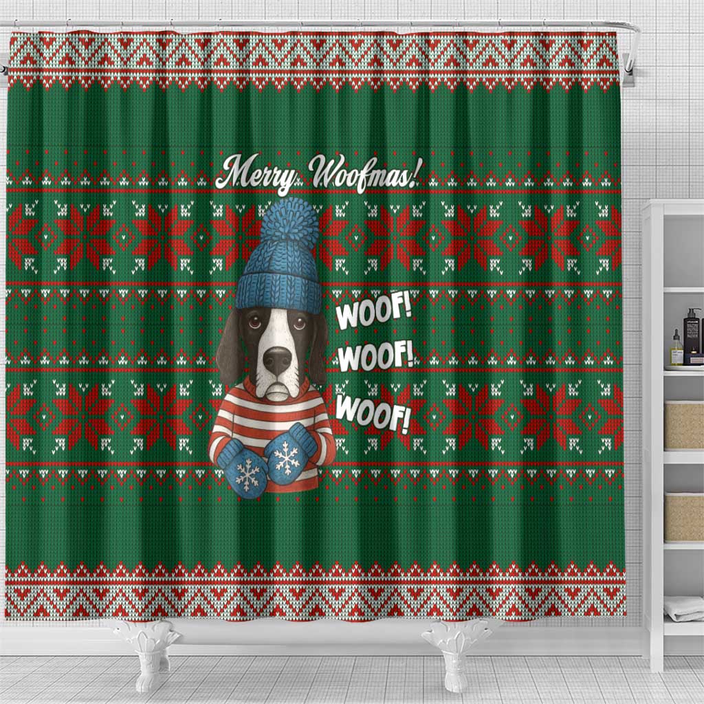 Great Dane Woofmas Christmas Shower Curtain Funny Xmas Holiday Patterns - Wonder Print Shop