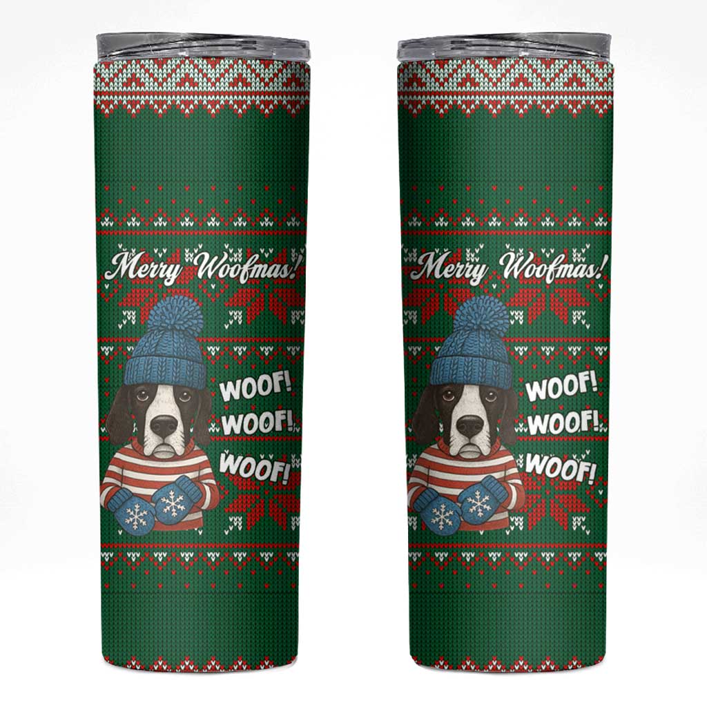 Great Dane Woofmas Christmas Skinny Tumbler Funny Xmas Holiday Patterns - Wonder Print Shop