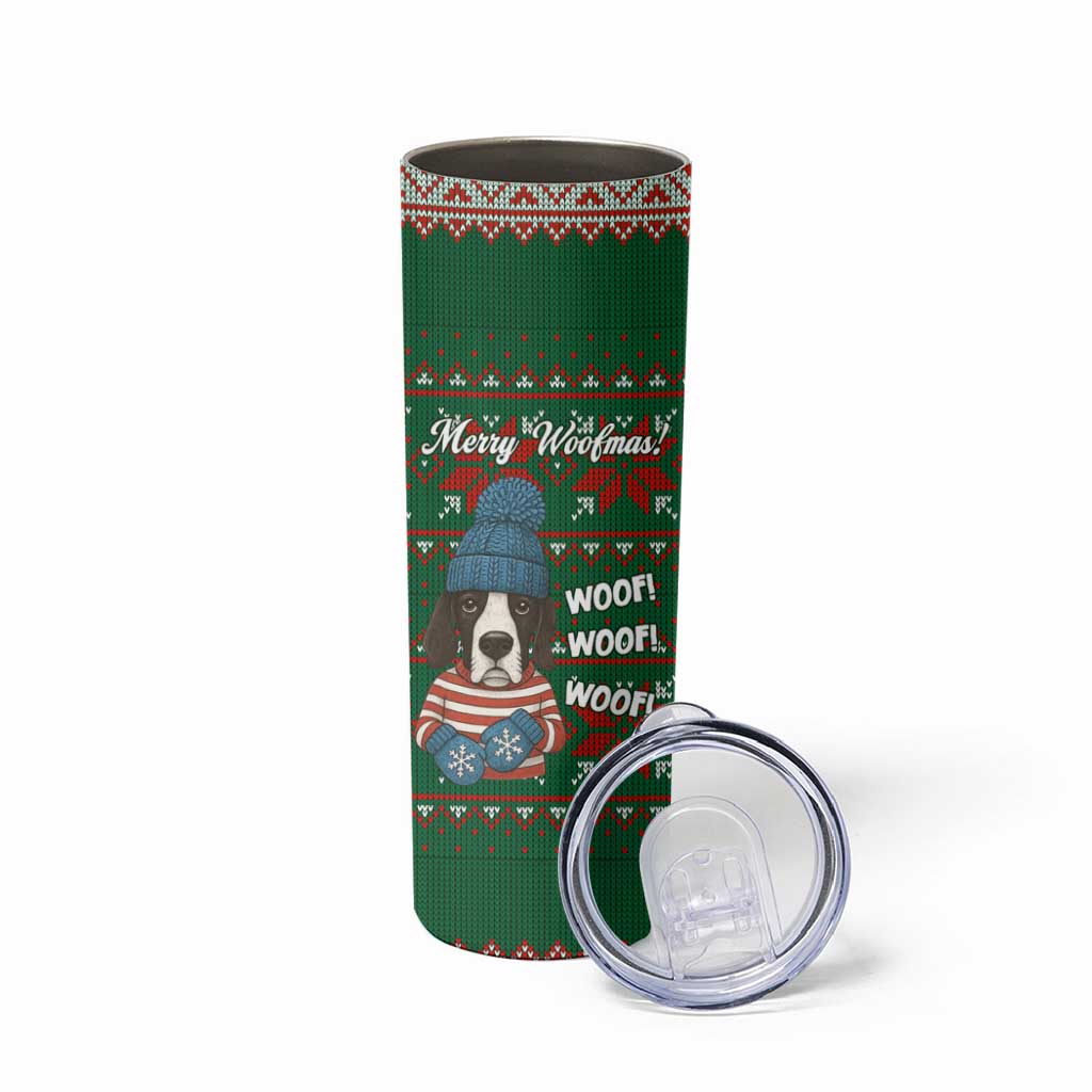 Great Dane Woofmas Christmas Skinny Tumbler Funny Xmas Holiday Patterns - Wonder Print Shop
