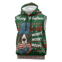 Great Dane Woofmas Christmas Sleeveless Hoodie Funny Xmas Holiday Patterns - Wonder Print Shop