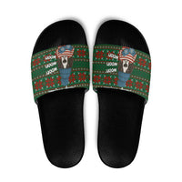 Great Dane Woofmas Christmas Slide Sandals Funny Xmas Holiday Patterns - Wonder Print Shop