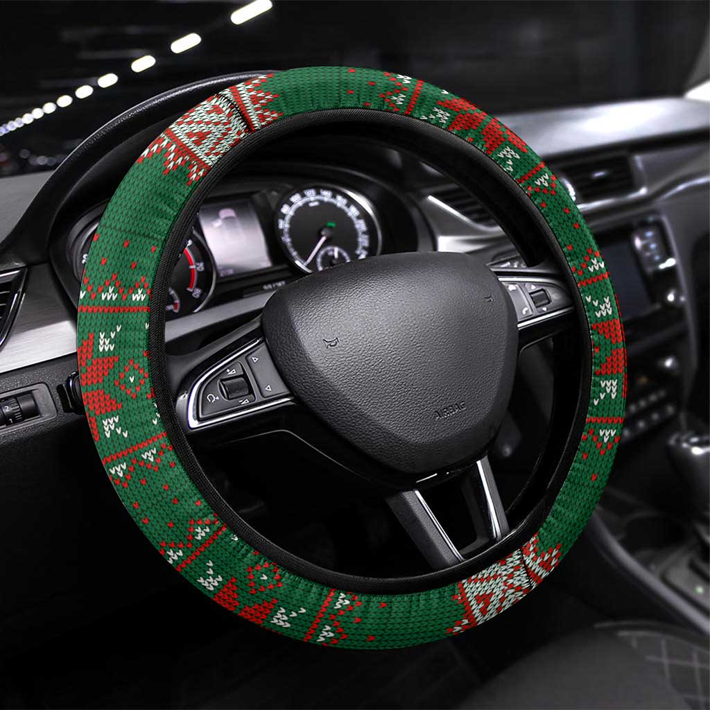 Great Dane Woofmas Christmas Steering Wheel Cover Funny Xmas Holiday Patterns - Wonder Print Shop
