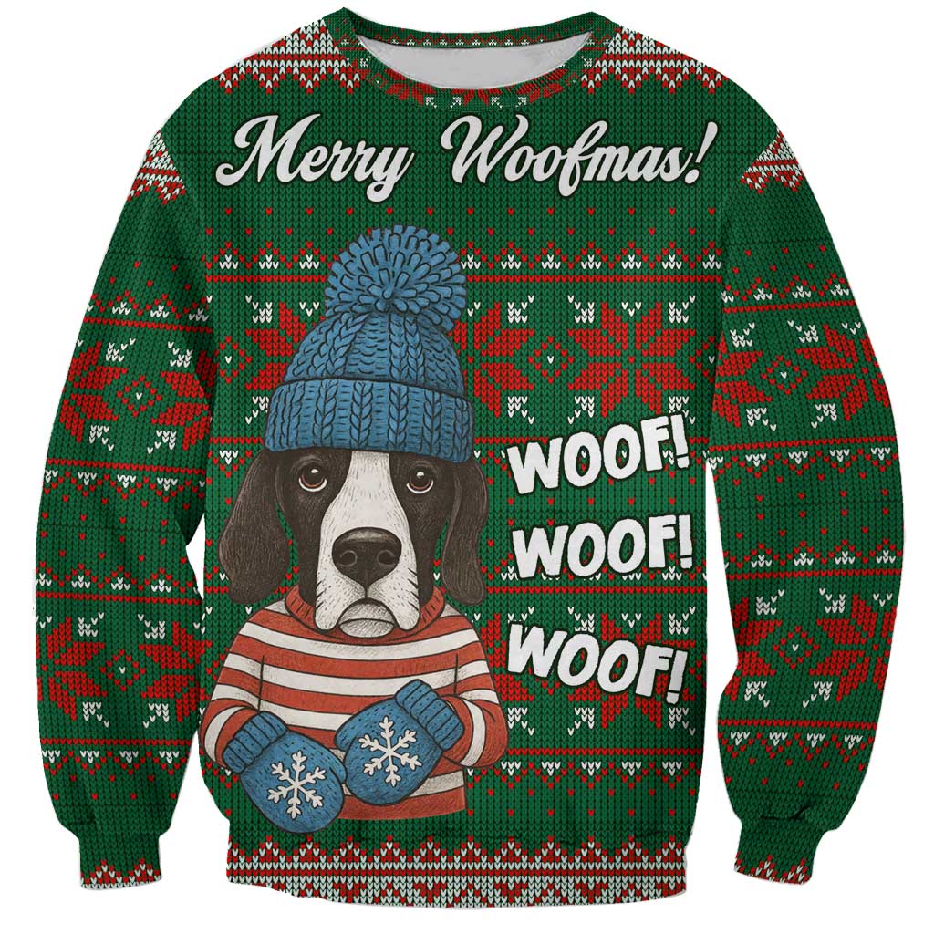 Great Dane Woofmas Christmas Sweatshirt Funny Xmas Holiday Patterns - Wonder Print Shop
