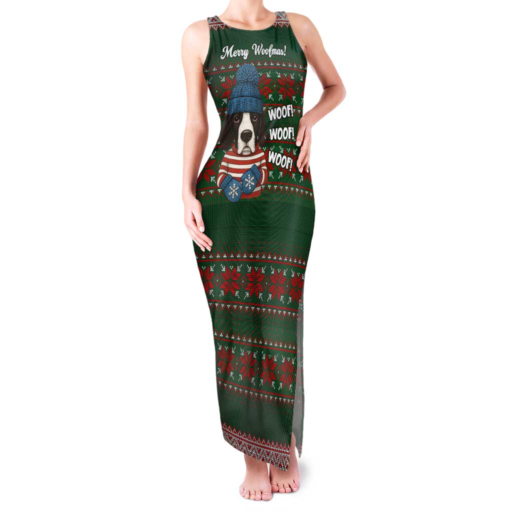 Great Dane Woofmas Christmas Tank Maxi Dress Funny Xmas Holiday Patterns - Wonder Print Shop
