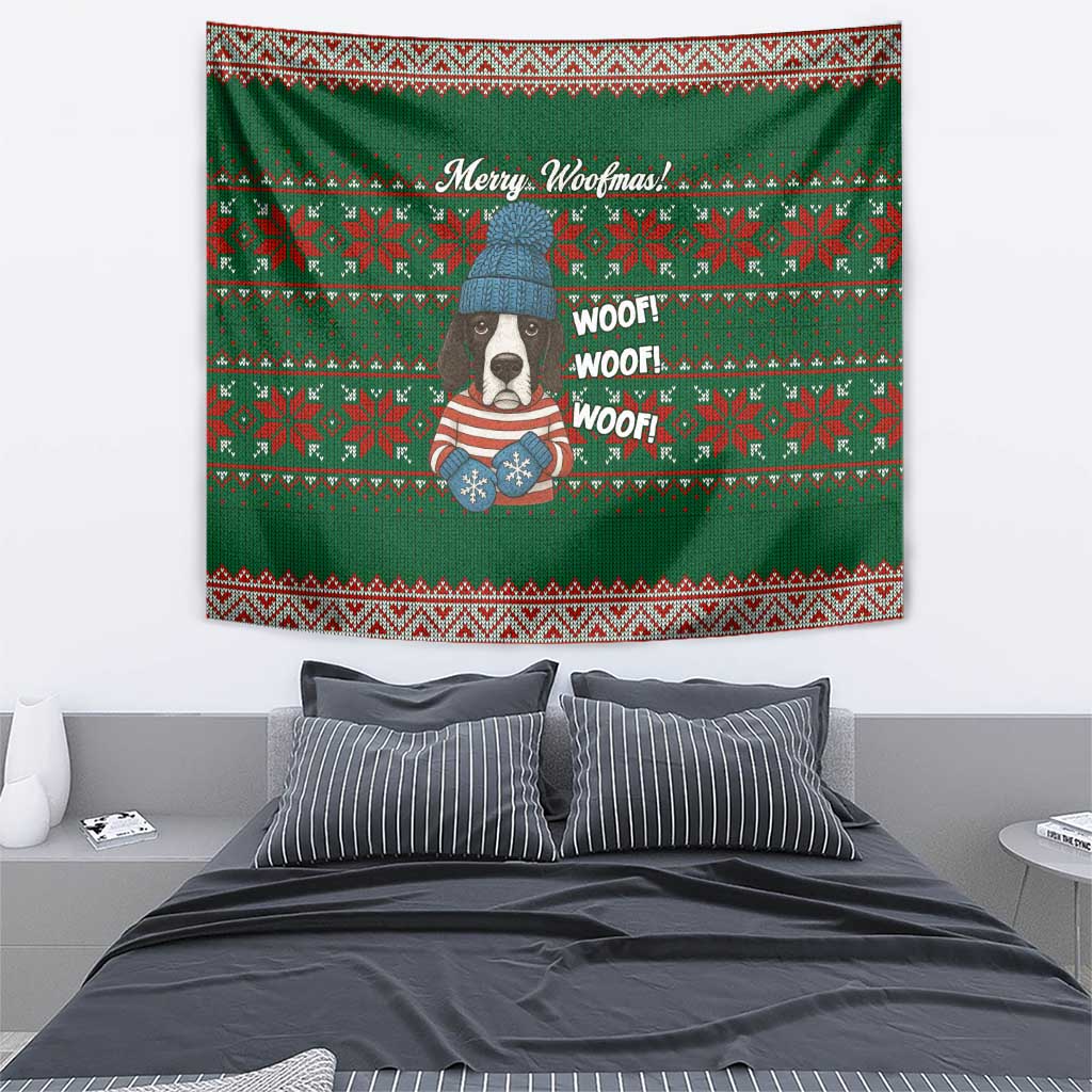 Great Dane Woofmas Christmas Tapestry Funny Xmas Holiday Patterns - Wonder Print Shop