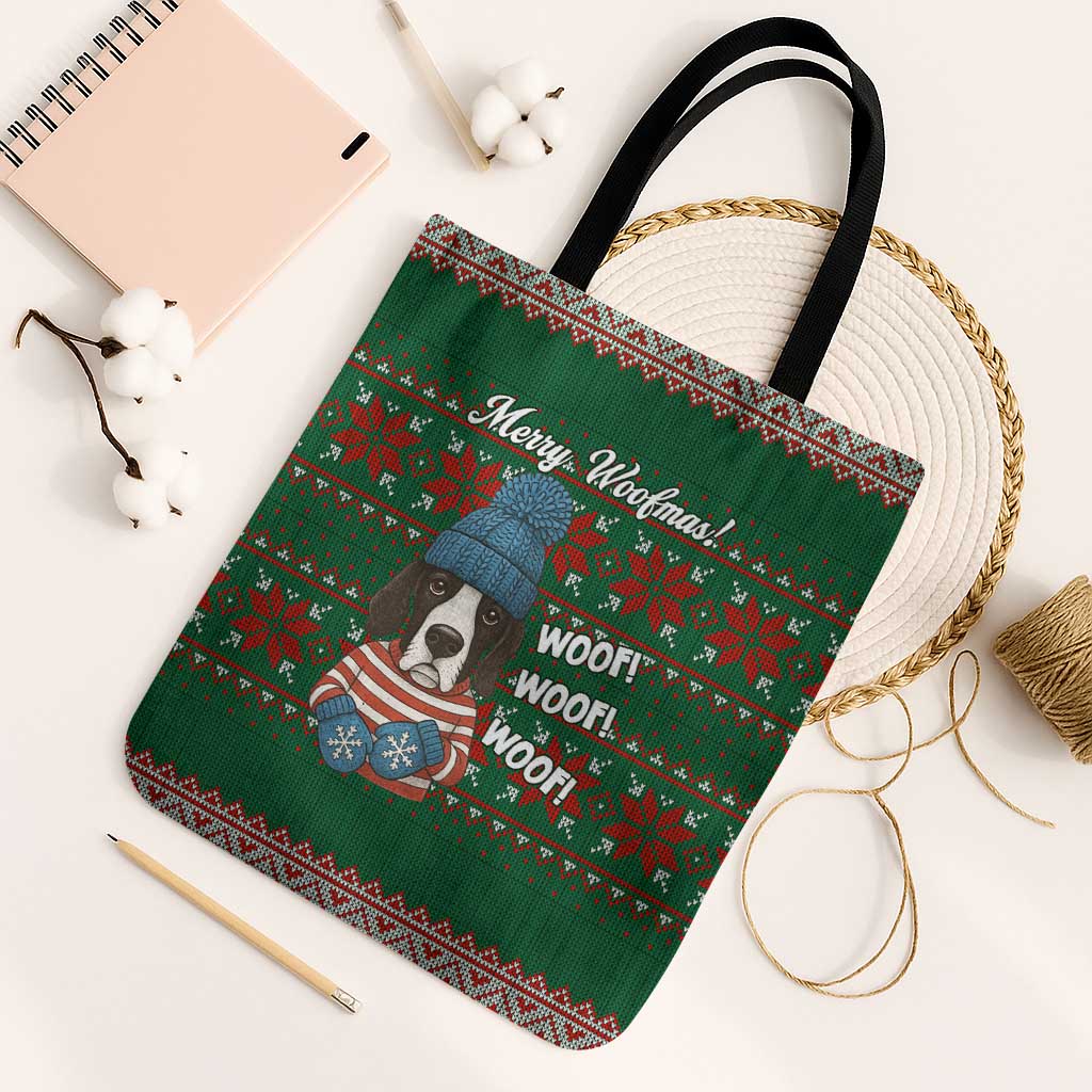 Great Dane Woofmas Christmas Tote Bag Funny Xmas Holiday Patterns - Wonder Print Shop