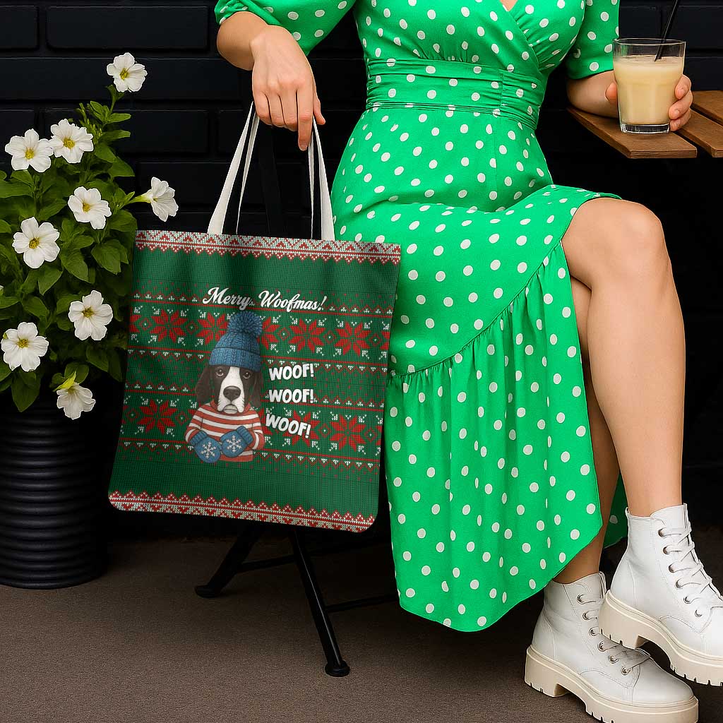 Great Dane Woofmas Christmas Tote Bag Funny Xmas Holiday Patterns - Wonder Print Shop