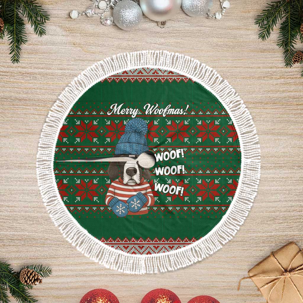 Great Dane Woofmas Christmas Tree Skirt Funny Xmas Holiday Patterns - Wonder Print Shop