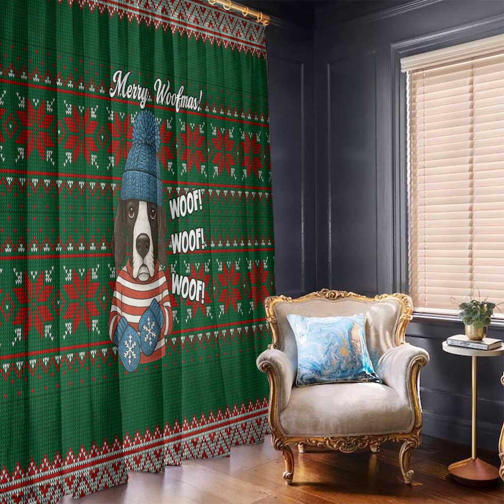 Great Dane Woofmas Christmas Window Curtain Funny Xmas Holiday Patterns - Wonder Print Shop