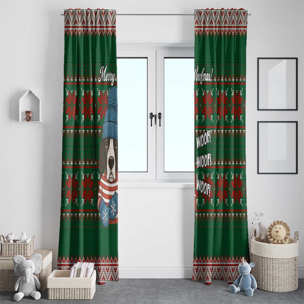 Great Dane Woofmas Christmas Window Curtain Funny Xmas Holiday Patterns - Wonder Print Shop