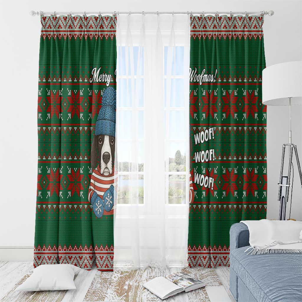 Great Dane Woofmas Christmas Window Curtain Funny Xmas Holiday Patterns - Wonder Print Shop