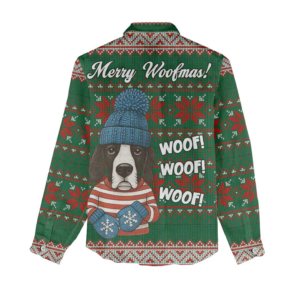 Great Dane Woofmas Christmas Women Casual Shirt Funny Xmas Holiday Patterns - Wonder Print Shop
