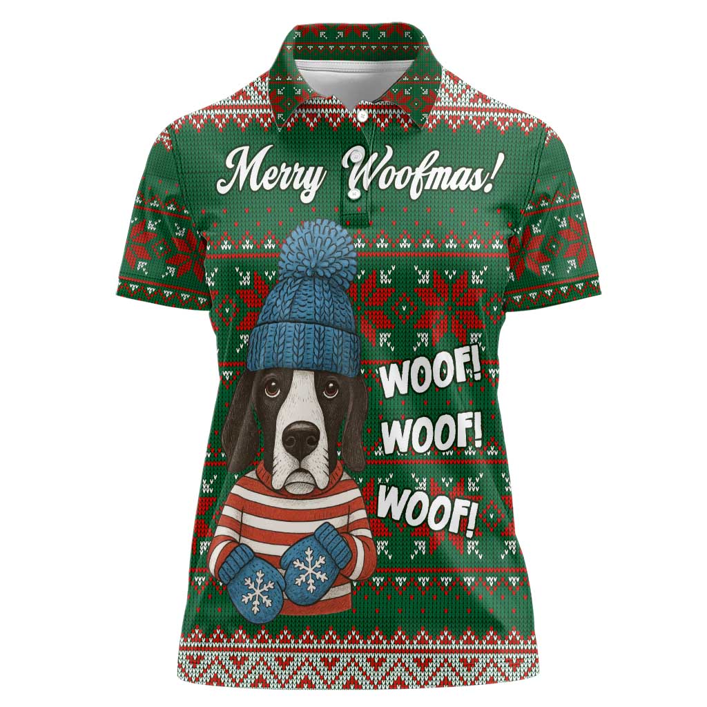 Great Dane Woofmas Christmas Women Polo Shirt Funny Xmas Holiday Patterns - Wonder Print Shop