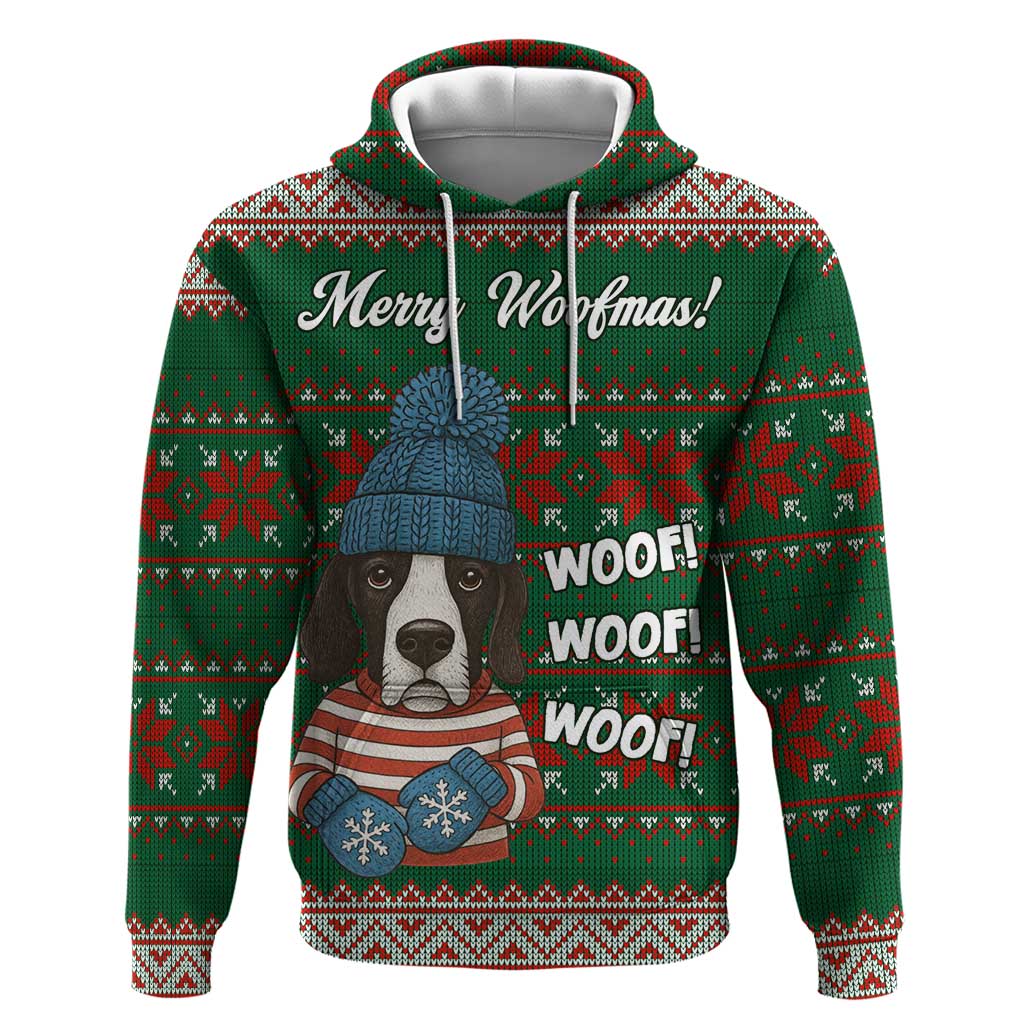 Great Dane Woofmas Christmas Zip Hoodie Funny Xmas Holiday Patterns - Wonder Print Shop
