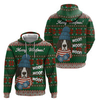 Great Dane Woofmas Christmas Zip Hoodie Funny Xmas Holiday Patterns - Wonder Print Shop