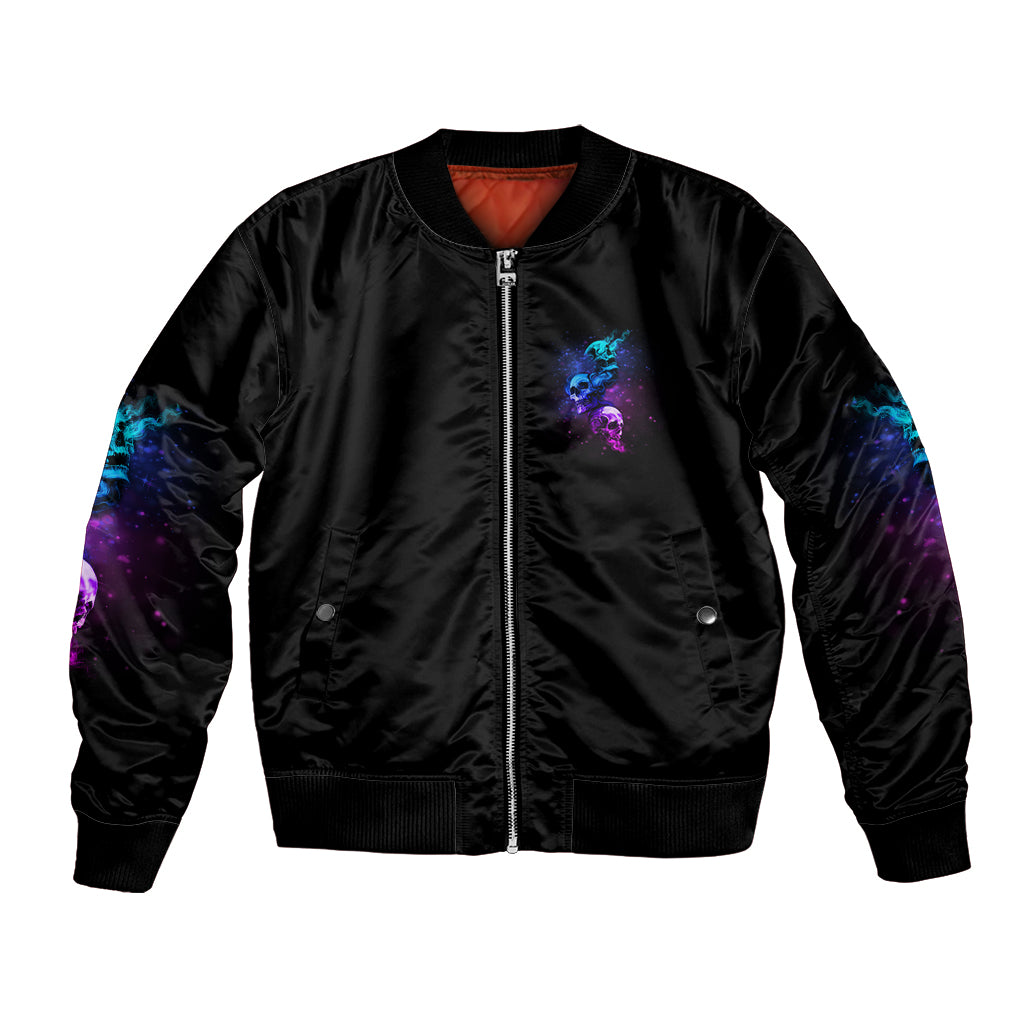 Karma Fairy Three Skulls Bomber Jacket - Wonder Print Shop