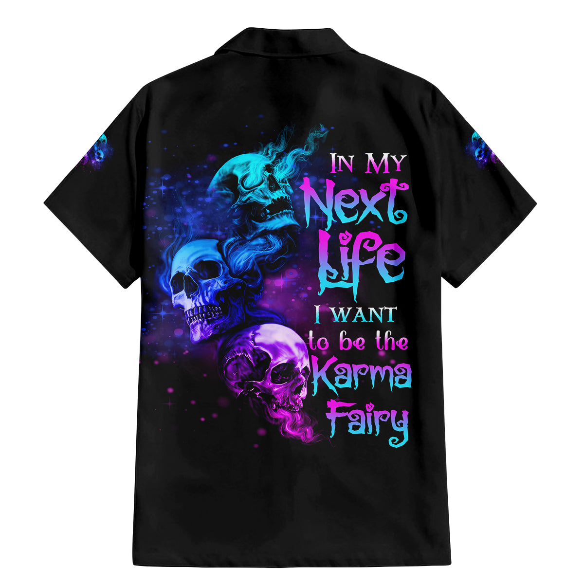 Karma Fairy Three Skulls Family Matching Mermaid Dress and Hawaiian Shirt - Wonder Print Shop