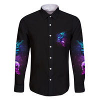 Karma Fairy Three Skulls Family Matching Off Shoulder Long Sleeve Dress and Hawaiian Shirt - Wonder Print Shop