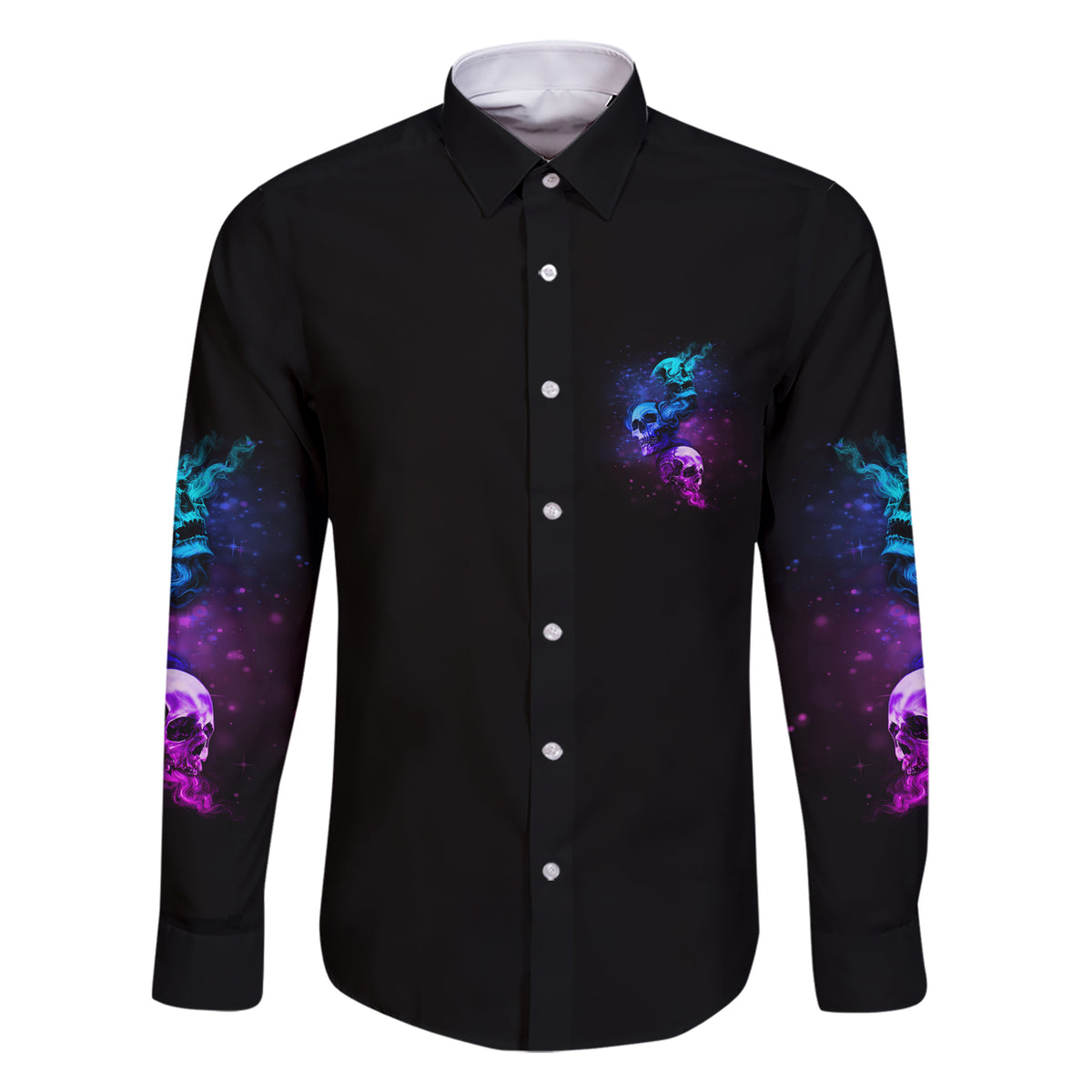 Karma Fairy Three Skulls Family Matching Short Sleeve Bodycon Dress and Hawaiian Shirt - Wonder Print Shop