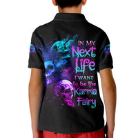 Karma Fairy Three Skulls Kid Polo Shirt - Wonder Print Shop
