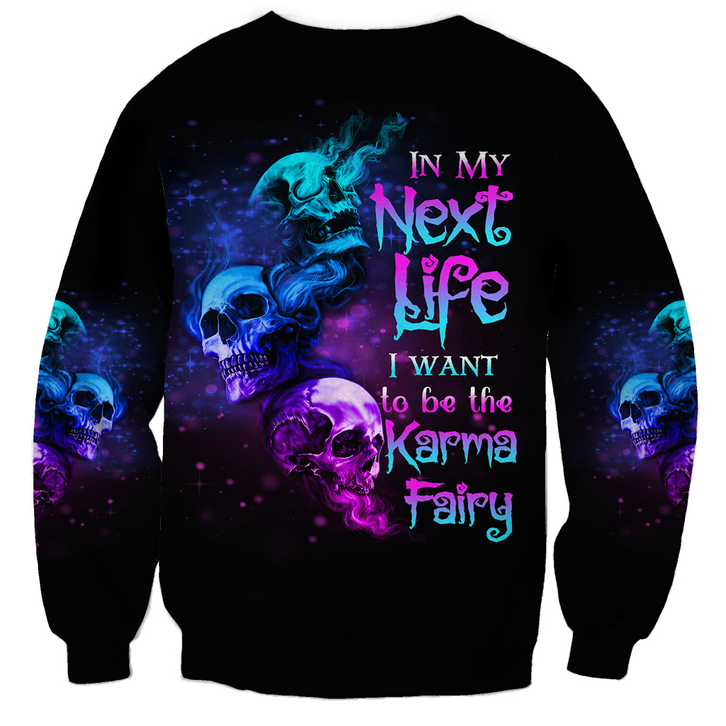 Karma Fairy Three Skulls Sweatshirt - Wonder Print Shop