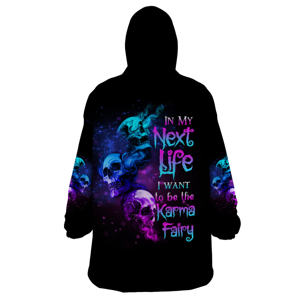 Karma Fairy Three Skulls Wearable Blanket Hoodie - Wonder Print Shop